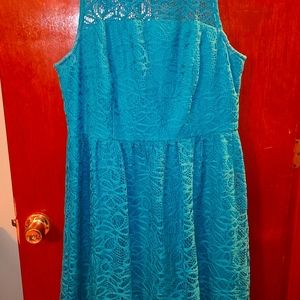 Studio one lace teal dress size 16